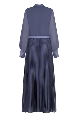 EMPORIO ARMANI Long Shirtdress with Pleated Skirt