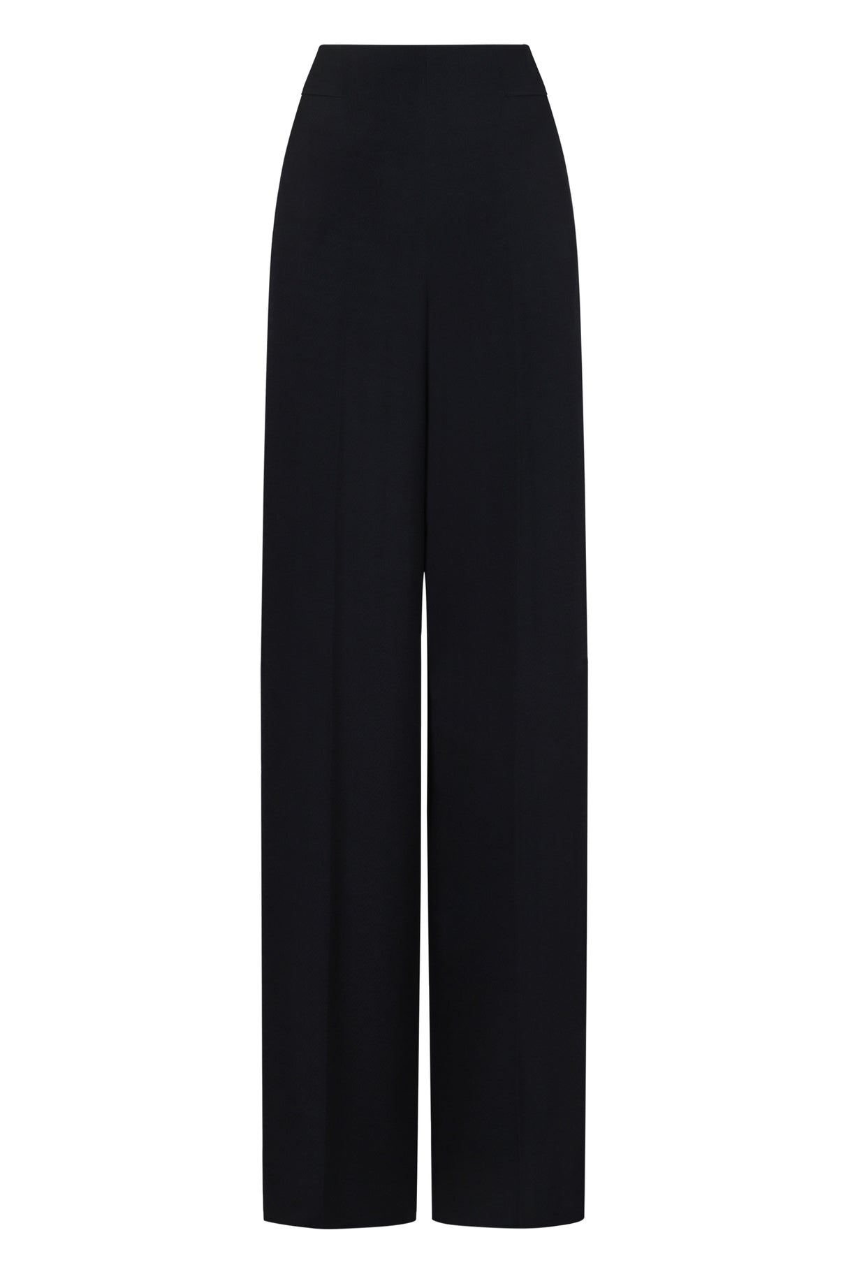 EMPORIO ARMANI Wide-Leg Crepe Trousers - High Waist