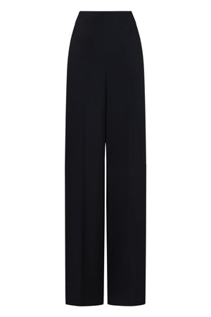 EMPORIO ARMANI Wide-Leg Crepe Trousers - High Waist