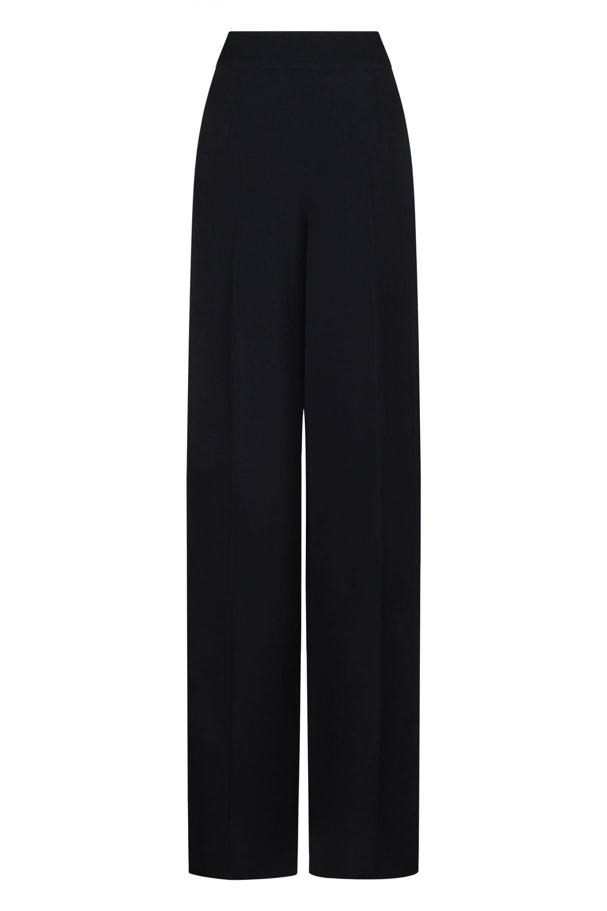 EMPORIO ARMANI Wide-Leg Crepe Trousers - High Waist