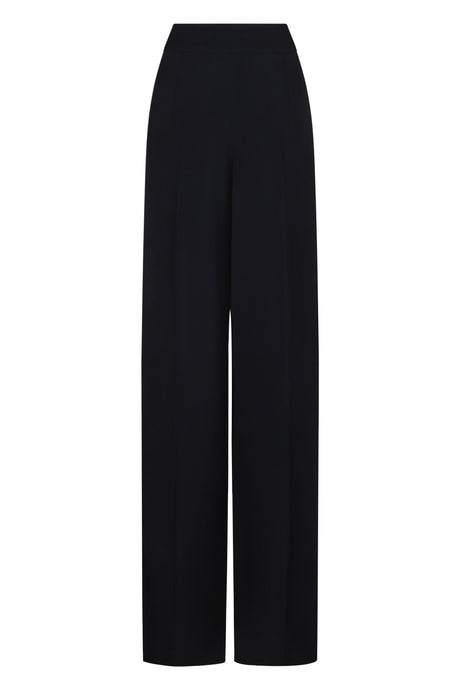 EMPORIO ARMANI Wide-Leg Crepe Trousers - High Waist