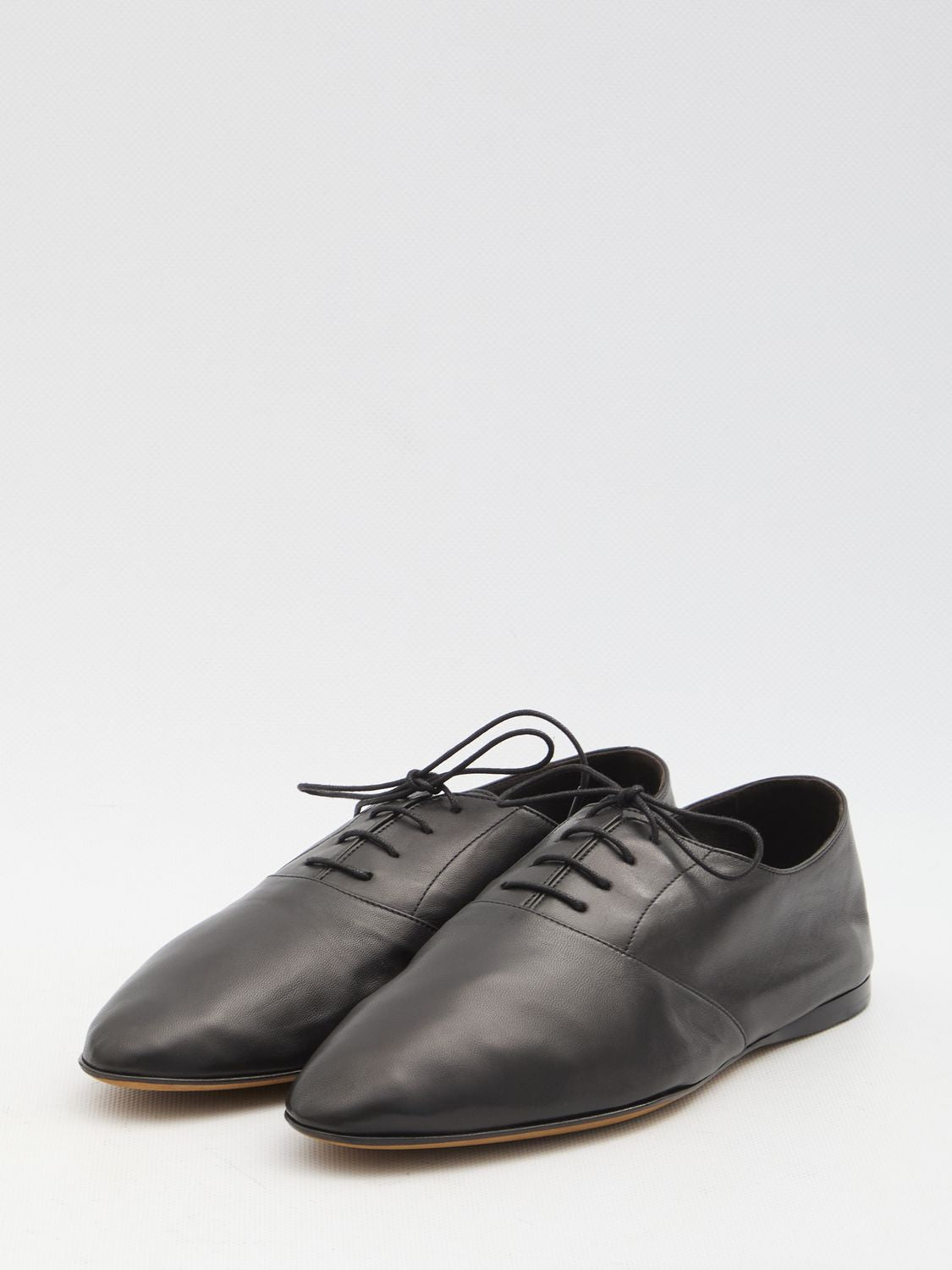 THE ROW Lace-Up Shoes with Elongated Almond Toe