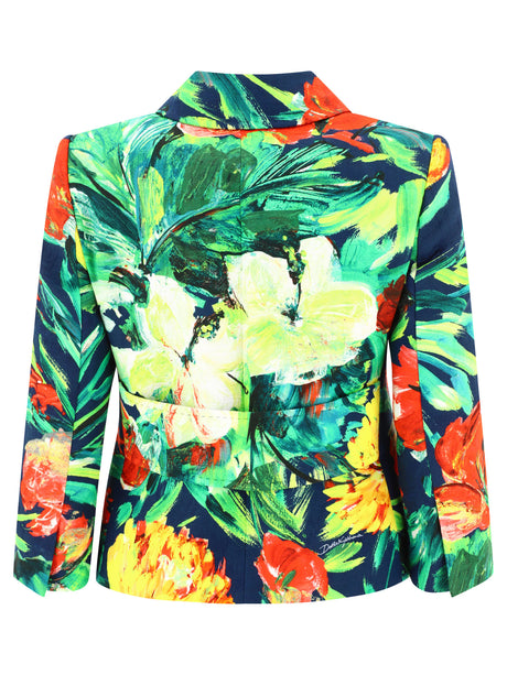 DOLCE & GABBANA Bloom-Print Brocade Jacket