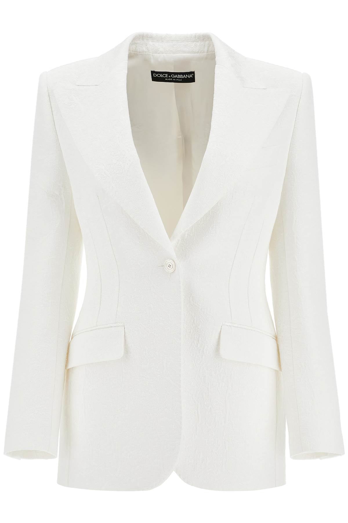 DOLCE & GABBANA Elegant Brocade Peak Lapel Jacket