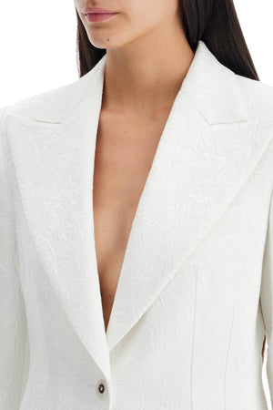 DOLCE & GABBANA Elegant Brocade Peak Lapel Jacket