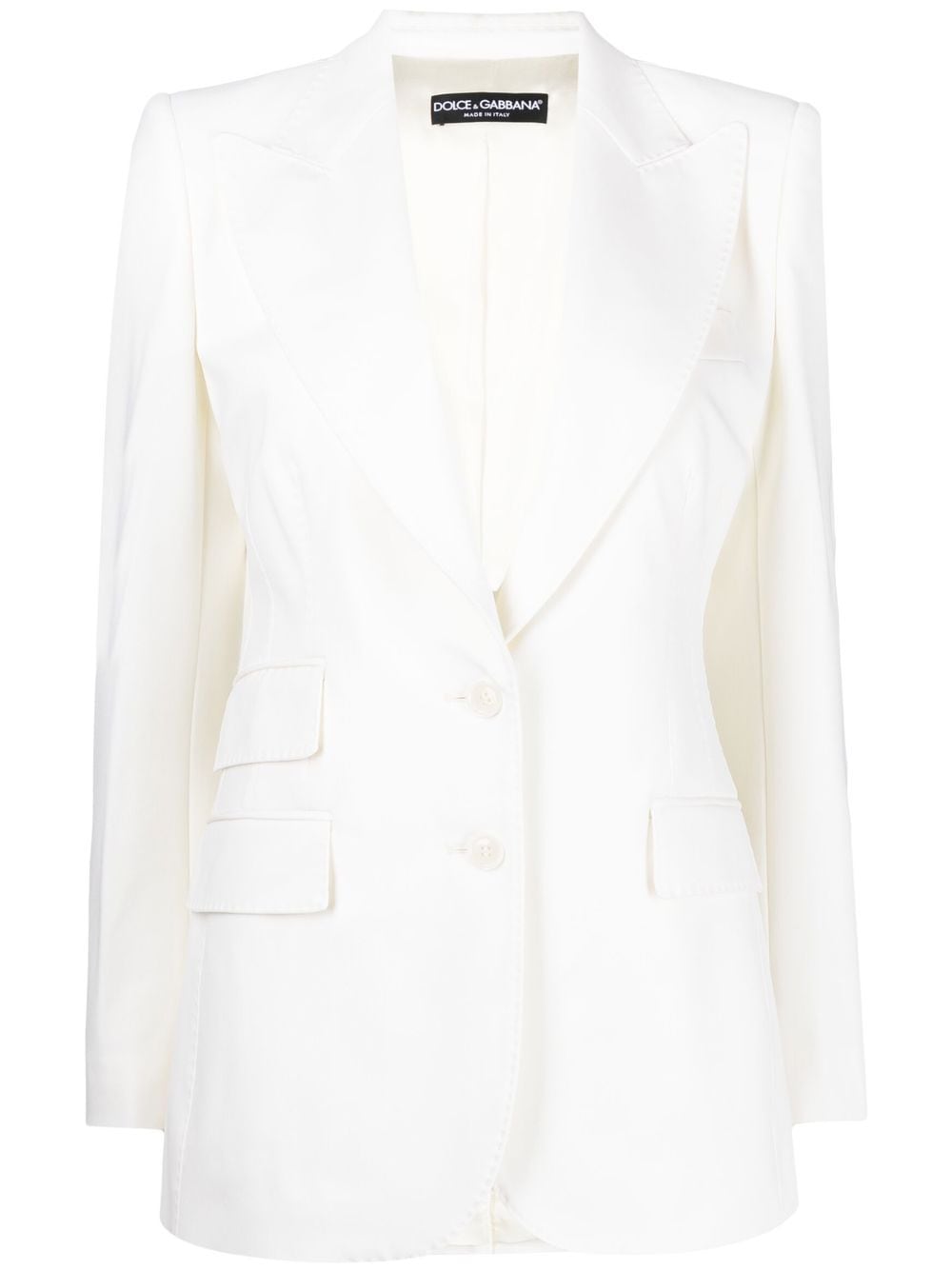 DOLCE & GABBANA White Button Down Blazer for Women from SS24 Collection