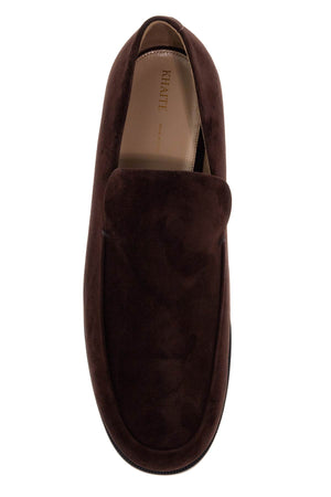 KHAITE Minimal Suede Leather Moccasins for Women