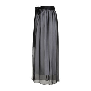 DOLCE & GABBANA Elegant Long Silk Skirt for Women - FW24 Collection