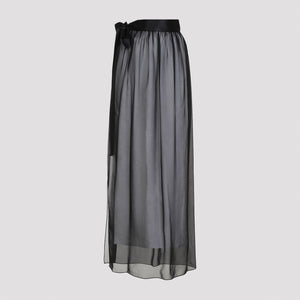 DOLCE & GABBANA Elegant Long Silk Skirt for Women - FW24 Collection