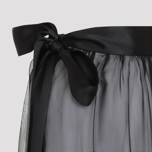 DOLCE & GABBANA Elegant Long Silk Skirt for Women - FW24 Collection