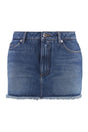 DOLCE & GABBANA Frayed Hem Denim Mini Skirt for Women