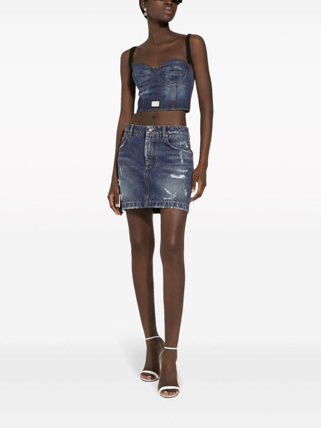 DOLCE & GABBANA Trendy Distressed Mini Skirt