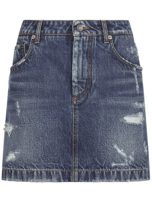 DOLCE & GABBANA Trendy Distressed Mini Skirt