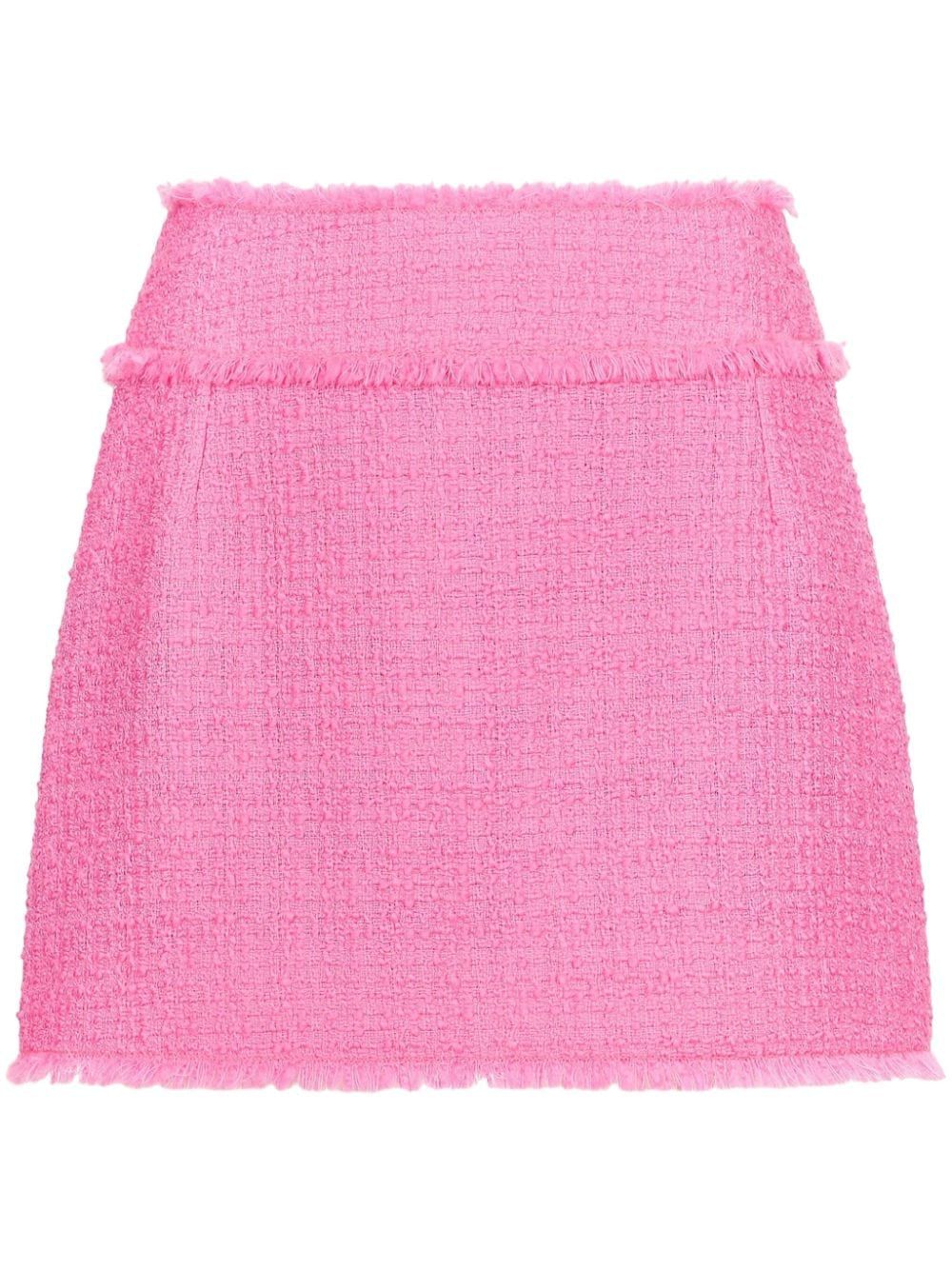 DOLCE & GABBANA Sleek High-Waisted Tweed Mini Skirt