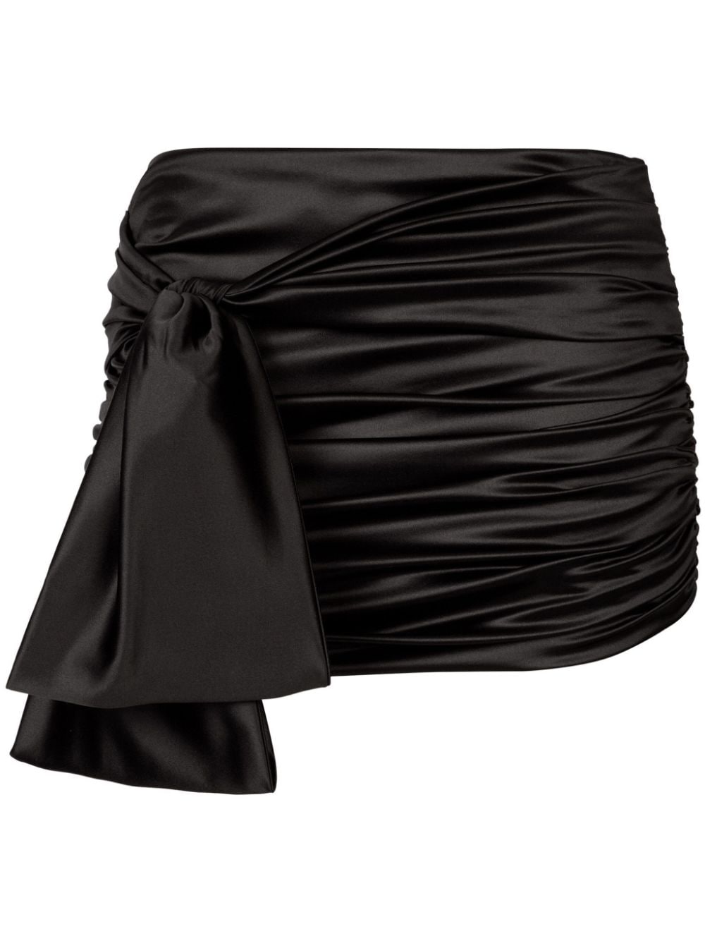 DOLCE & GABBANA Knot-Detail Satin Mini Skirt