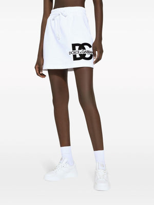 DOLCE & GABBANA Chic Contrast Logo Mini Skirt