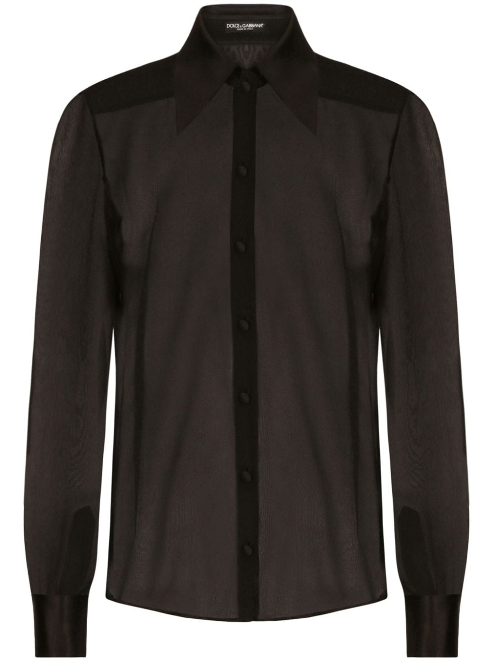 DOLCE & GABBANA Semi-Sheer Silk Blend Shirt