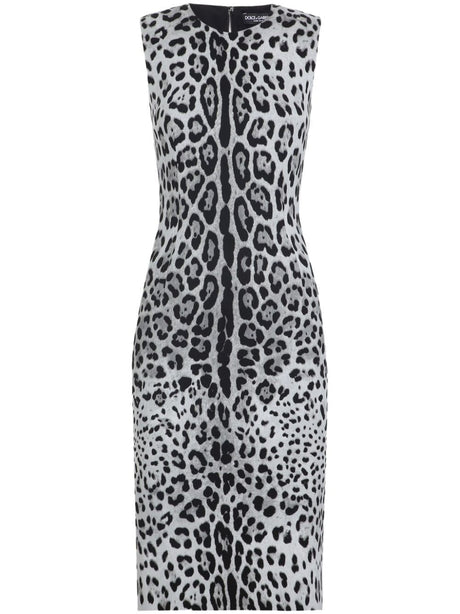 DOLCE & GABBANA Animal Print Midi Dress for Women