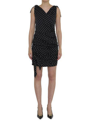 DOLCE & GABBANA Chic Midi Dress with Polka-Dot Print