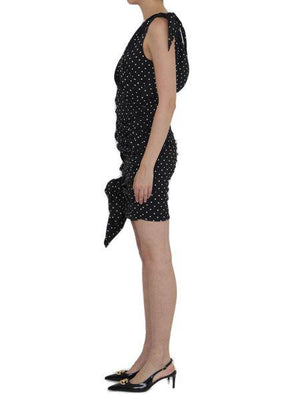 DOLCE & GABBANA Chic Midi Dress with Polka-Dot Print