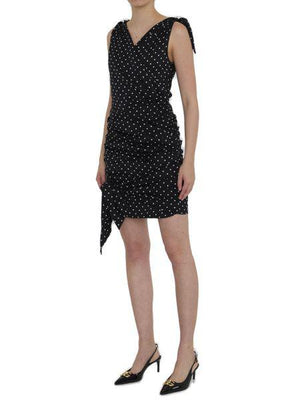 DOLCE & GABBANA Chic Midi Dress with Polka-Dot Print