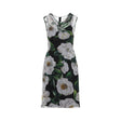 DOLCE & GABBANA Printed Silk Dress with Draped Neckline for Women