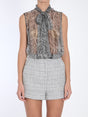 DOLCE & GABBANA Mini Bow Top with Fur Print