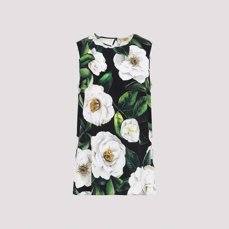 DOLCE & GABBANA Floral Printed Silk Top