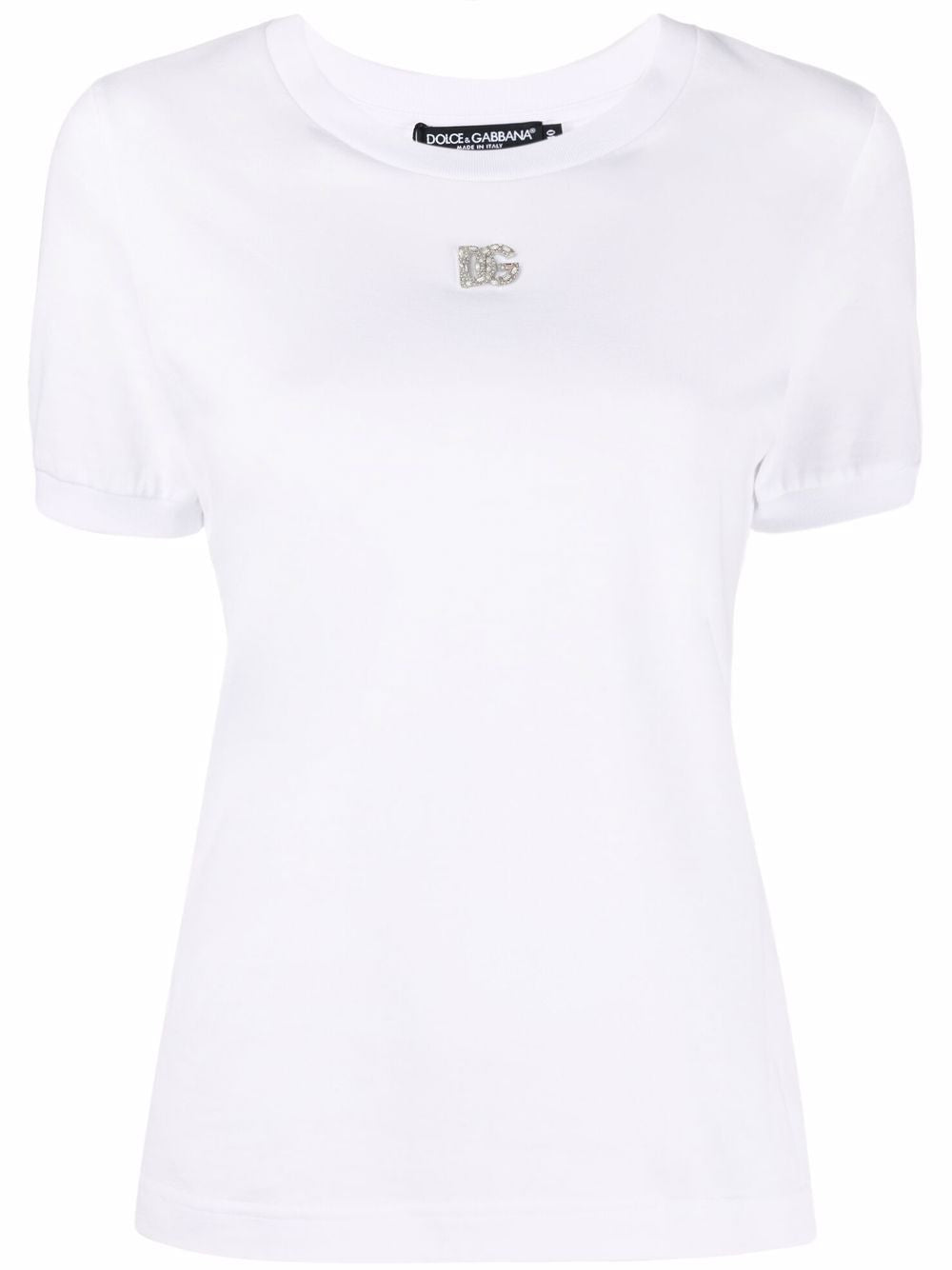 DOLCE & GABBANA Crystal Embellished Round Neck T-Shirt for Women