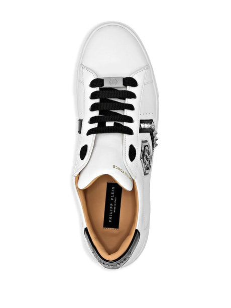 PHILIPP PLEIN Designer Low-Top Leather Sneakers for Men