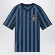 FENDI Men's Striped Pequin Fabric V-Neck T-Shirt