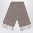 LORO PIANA Elegant Tweed Scarf for Men - Fringed Edges