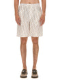 FENDI Linen Bermuda Shorts for Men - Regular Fit