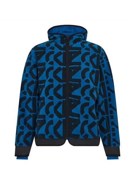 KENZO Allover Monogram Zip-Up Hoodie