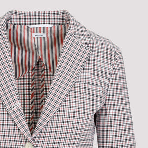 THOM BROWNE Mini Check Cotton Jacket for Women