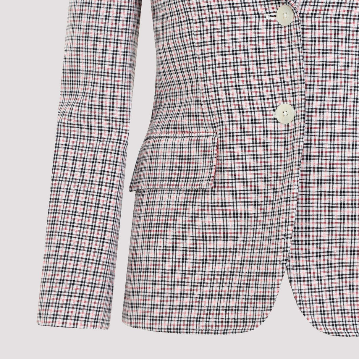 THOM BROWNE Mini Check Cotton Jacket for Women