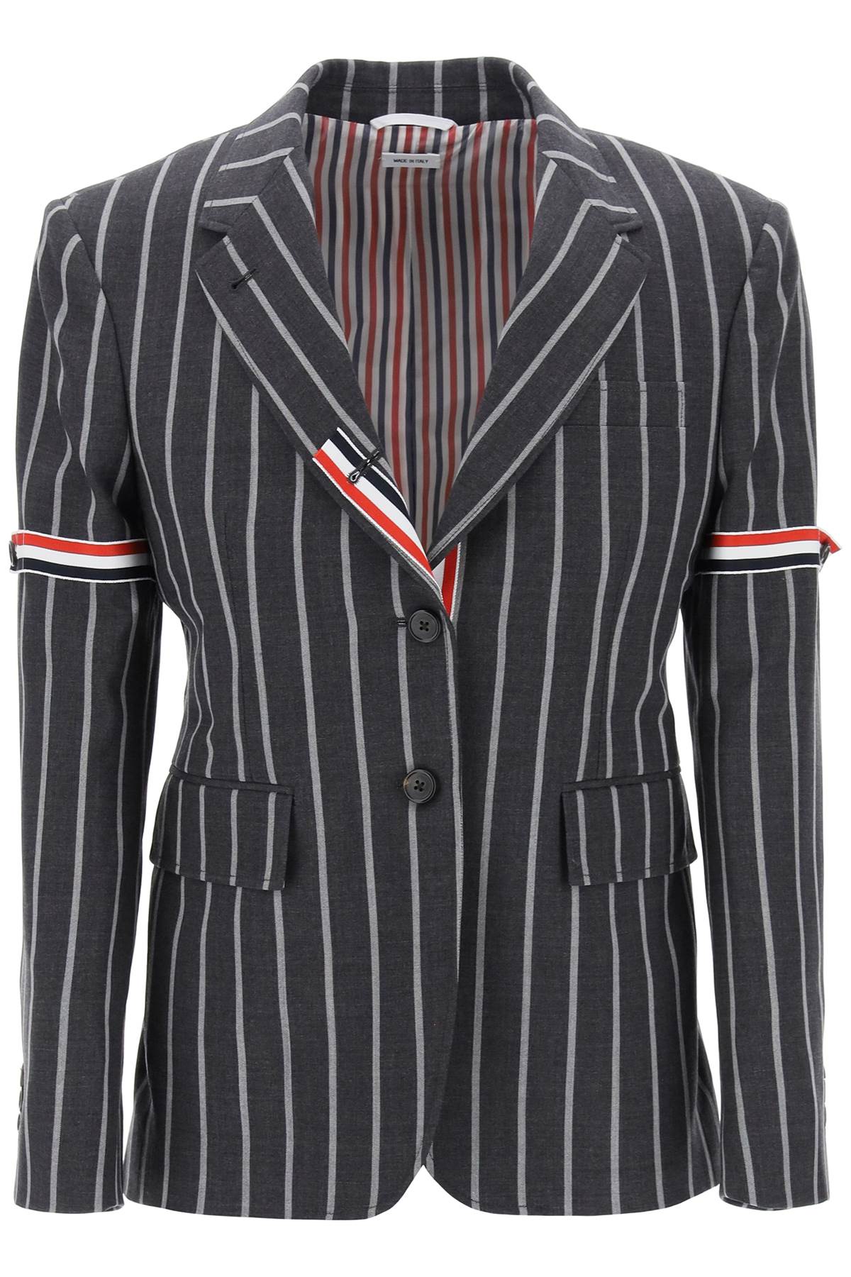 THOM BROWNE Striped Single-Breasted Jacket - Size 40