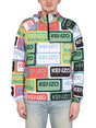 KENZO Men's Windbreaker Jacket with Half Zipper Closure