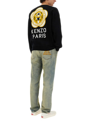 KENZO Regular Fit Cardigan with Embroidered Tiger Academy