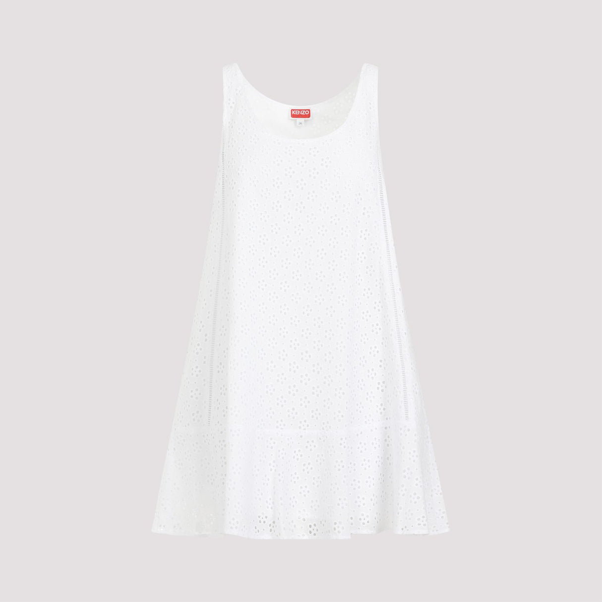 KENZO Anglaise Mini Dress in White for Women