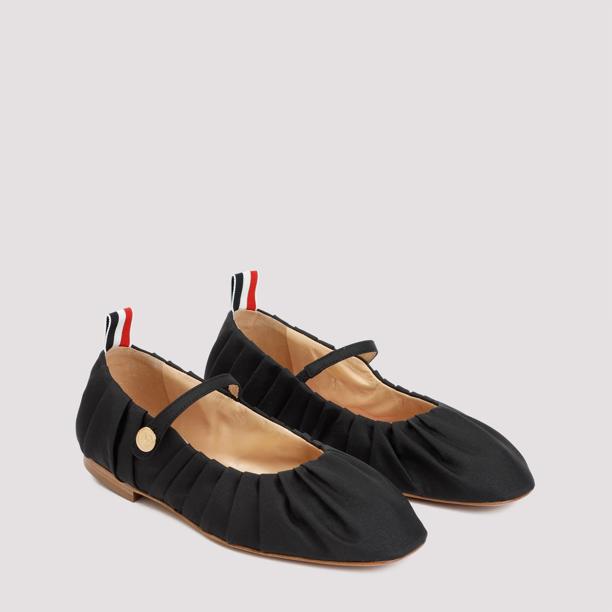 THOM BROWNE Elegant Silk Ballerina Flats for Women