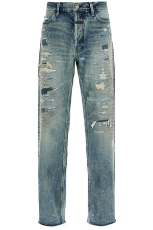 FEAR OF GOD DISTRESSED STRAIGHT CUT Jeans WITH A