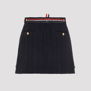 THOM BROWNE Thigh Length Side Tab Skirt