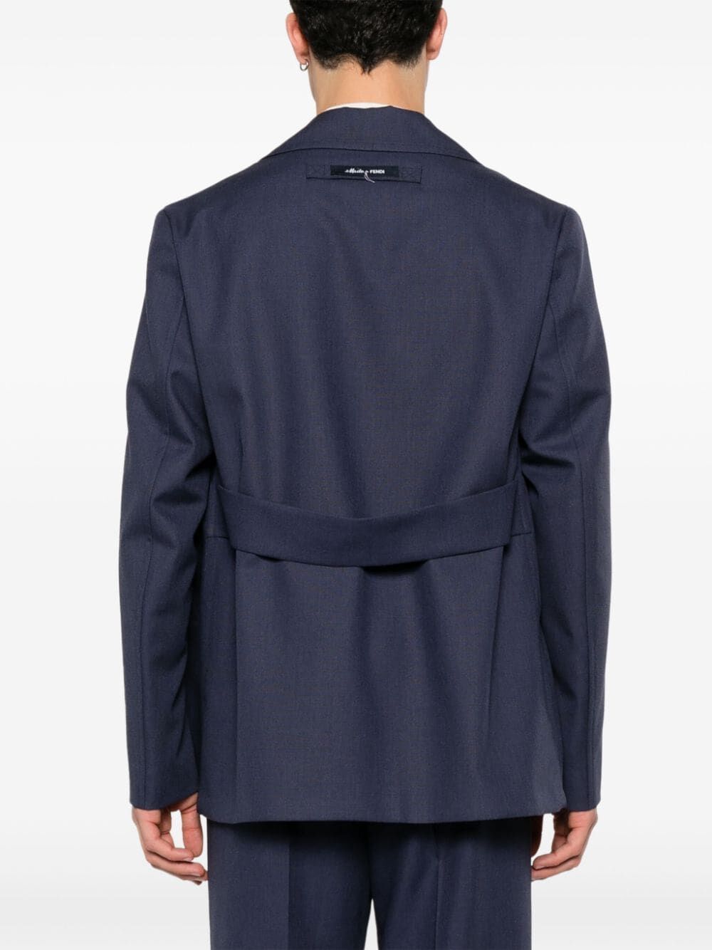 FENDI Single-Breasted Virgin Wool Jacket for Men