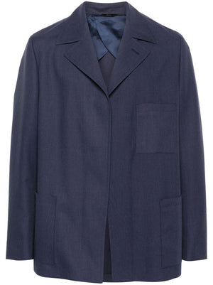 FENDI Single-Breasted Virgin Wool Jacket for Men