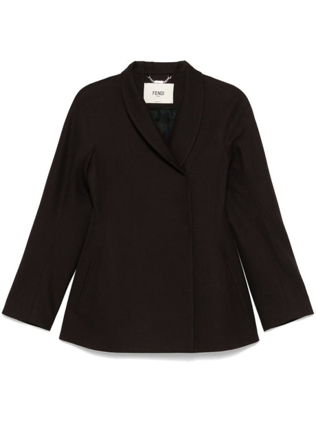 FENDI Elegant Wool Jacket for Women - FW24 Collection