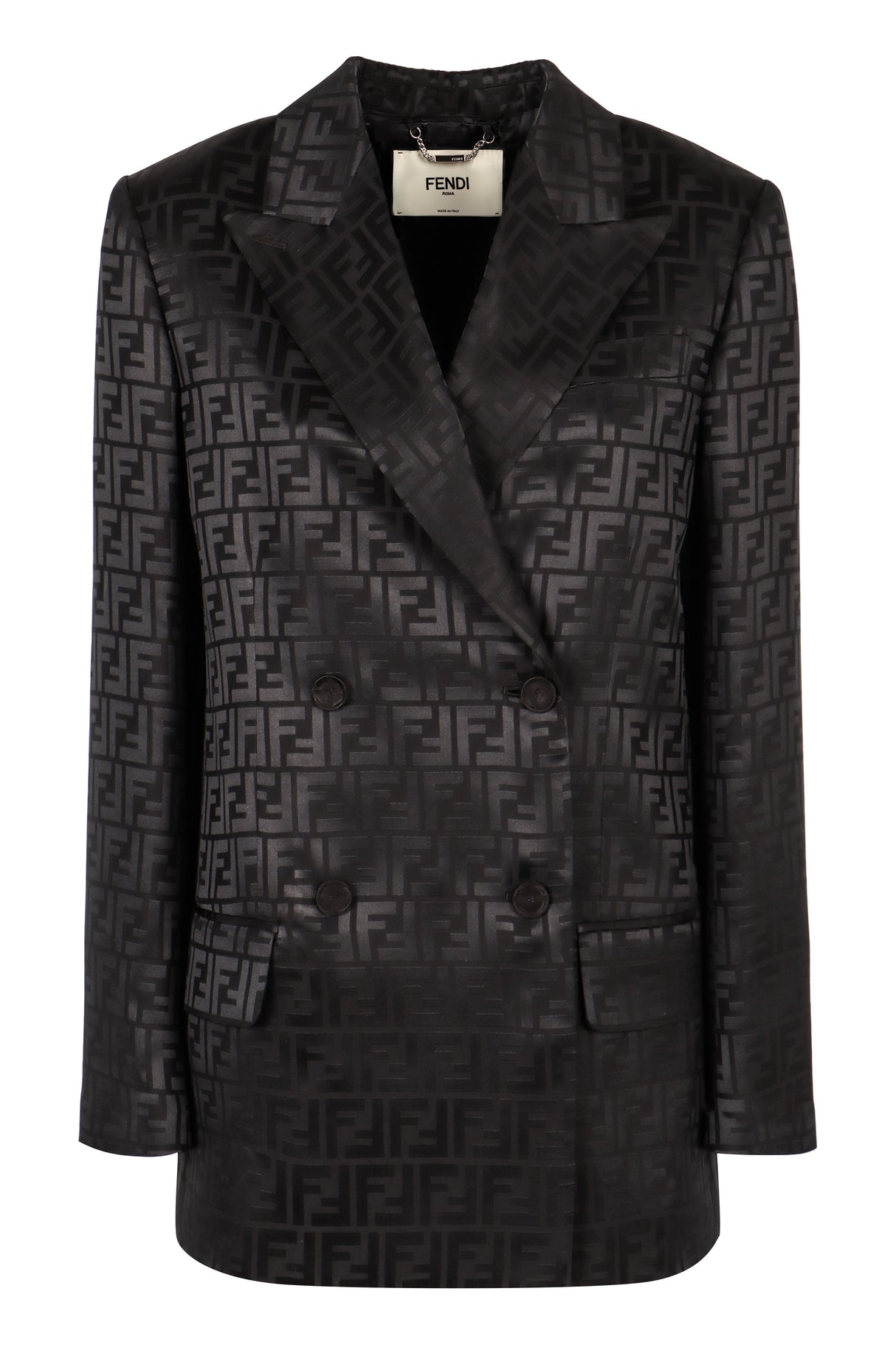 FENDI Luxurious Silk Double-Breasted Blazer