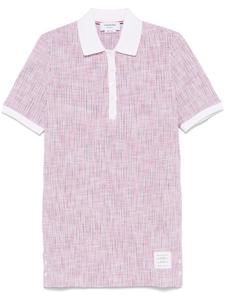 THOM BROWNE Cotton Polo Dress with Button Placket for Women