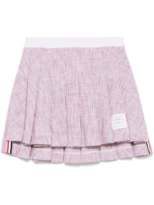 THOM BROWNE RWB Stripe Cotton A-Line Mini Skirt