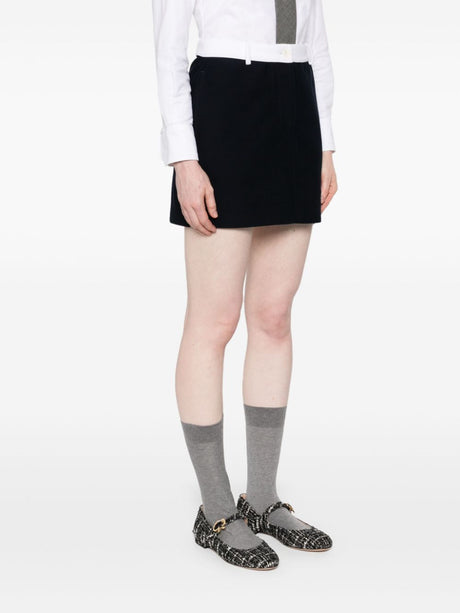 THOM BROWNE Mini Logo Patch Twill Skirt